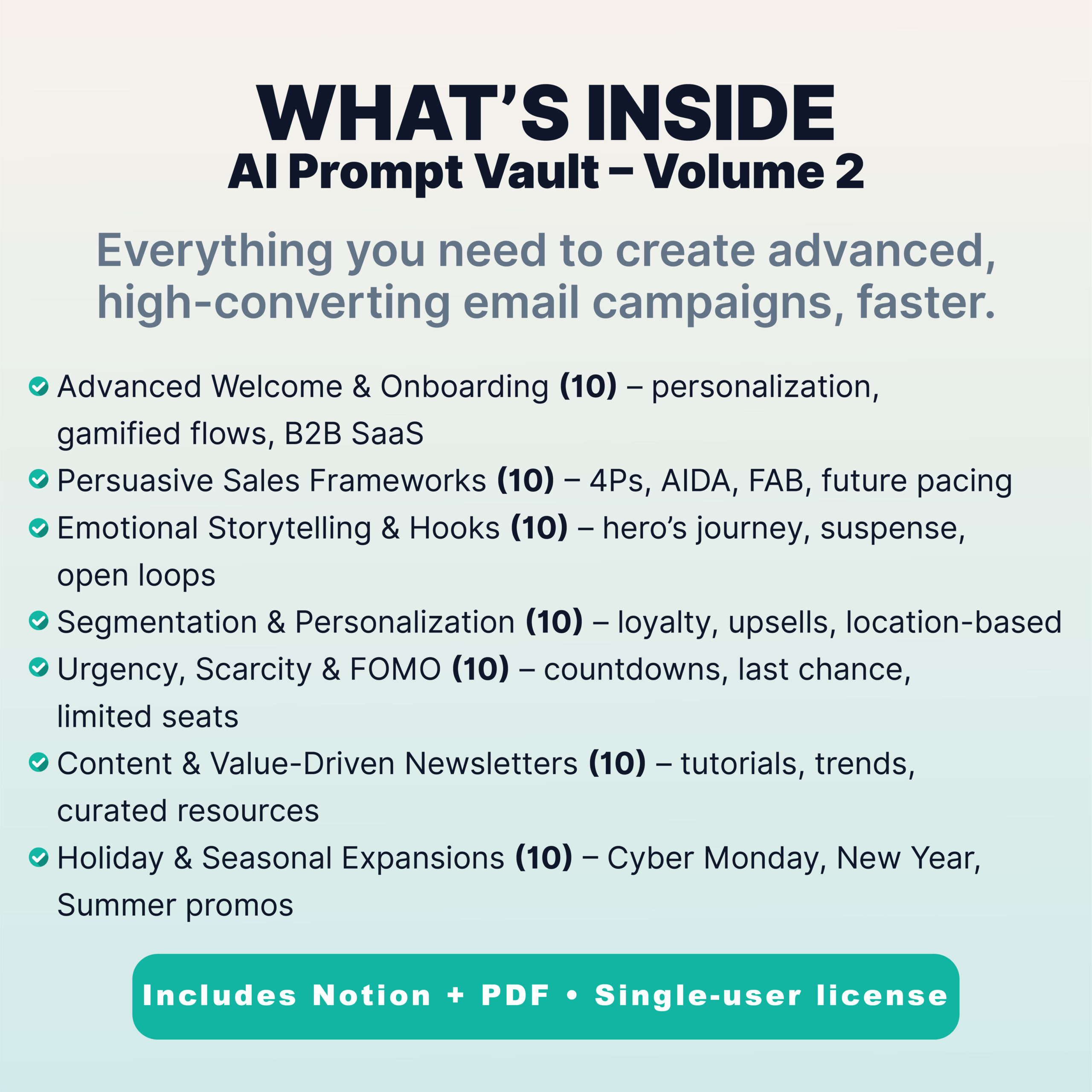 150 advanced email & sales copy prompts • ai prompt vault for chatgpt • notion link + pdf 150 advanced email & sales copy prompts • ai prompt vault for chatgpt • notion link + pdf