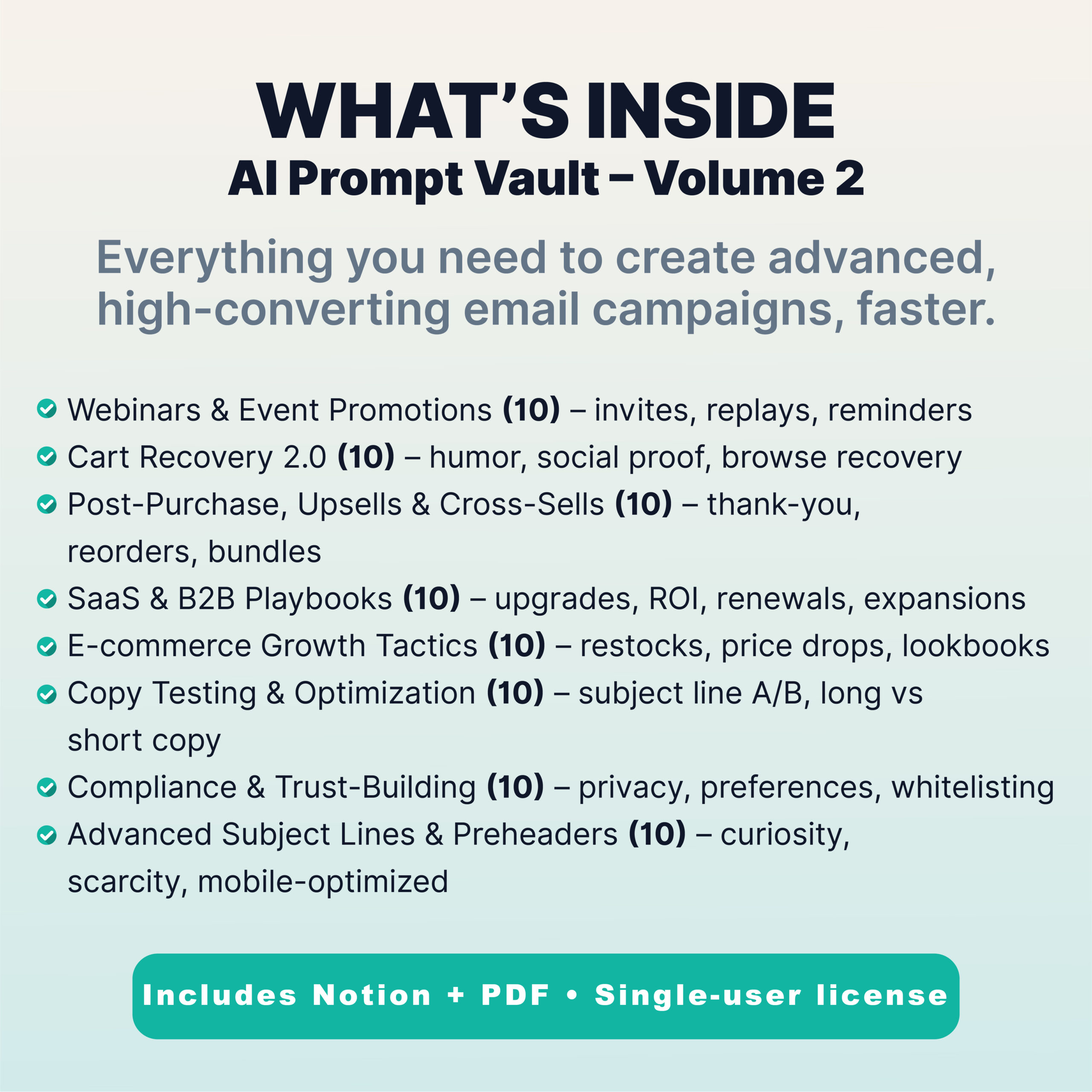 150 advanced email & sales copy prompts • ai prompt vault for chatgpt • notion link + pdf 150 advanced email & sales copy prompts • ai prompt vault for chatgpt • notion link + pdf