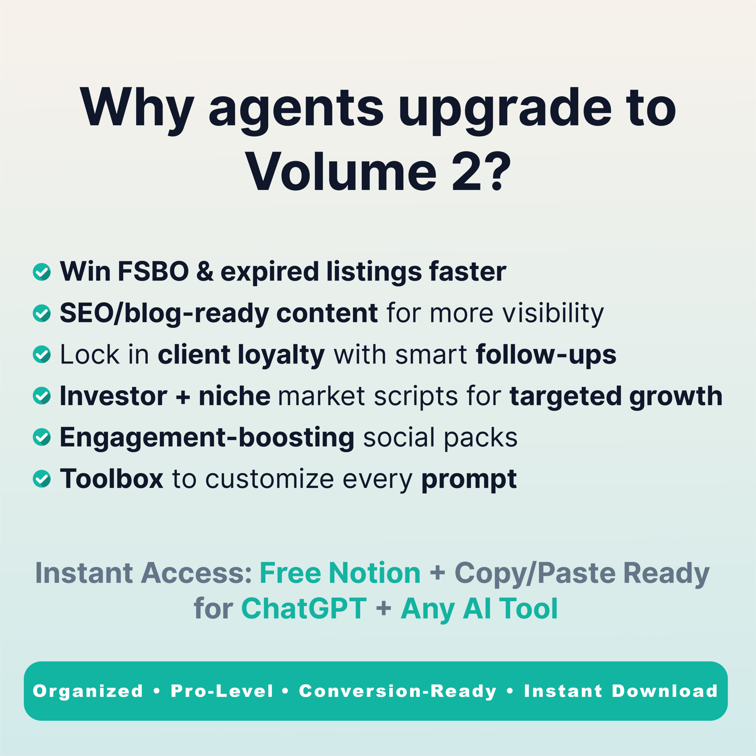 Residential Agent Prompt Vault (Vol. 2) — 150+ Advanced AI Prompts for FSBO, Expired, SEO & Referrals